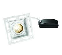 Loops Invisible Plaster Over Square Ceiling Spotlight Matt White Adjustable Angle GU10 Loops White