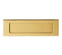 Loops Inward Opening Letter Plate - 257mm X 81mm Pvd Plain Door Letterbox