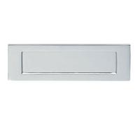 Loops Inward Opening Letterbox Plate 220mm Fixing Centres 255 x 80mm Polished Chrome Loops Multicolor