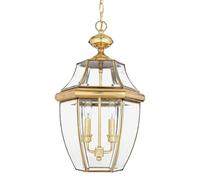 Loops IP23 2 Bulb Chain Lantern Light Highly Polished Brass LED E14 60W in Metallics Loops Metallics