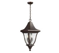 Loops IP23 3 Bulb Chain Lantern Light Patina Bronze LED E14 60W Loops Multicolor