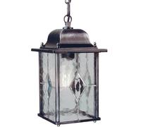 Loops IP43 Hanging Chain Lantern Weatherproof Black Silver LED E27 100W Loops Black