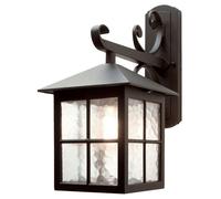 Loops IP43 Wall Light Sconce Black LED E27 100W Bulb External d00201 Loops Black