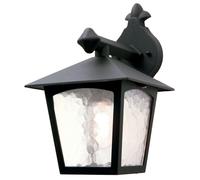 Loops IP43 Wall Light Sconce Black LED E27 100W Bulb External d00208 Loops Black