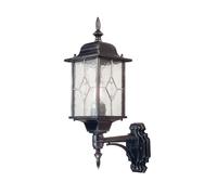 Loops IP43 Wall Light Sconce Black Silver LED E27 100W Bulb Outside External d02600 Loops Black