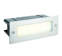 Loops IP44 LED Full Brick Light Stainless Steel & Plain Frosted Glass 3.5W Cool White Loops White
