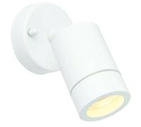 Loops IP44 Outdoor Adjustable Spotlight Gloss White GU10 Dimmable Accent Downlight Loops White