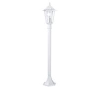 Loops IP44 Outdoor Bollard Light White Aluminium Lantern 1 x 60W E27 Bulb Lamp Post Loops White
