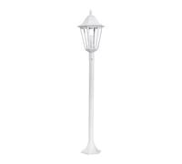 Loops IP44 Outdoor Bollard Light White Aluminium Lantern 1 x 60W E27 Tall Lamp Post Loops White