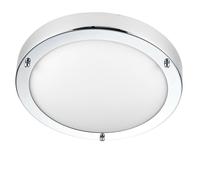 Loops IP44 Outdoor Dimmable Bulkhead Light Chrome Plate Bathroom Flush Ceiling Lamp Loops Multicolor
