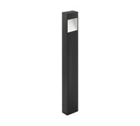 Loops IP44 Outdoor Pedestal Light Anthracite Tall Square Post 10W Built in LED Loops Multicolor