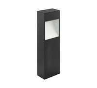 Loops IP44 Outdoor Pedestal Light Anthracite & White Square Post 10W Built in LED Loops White