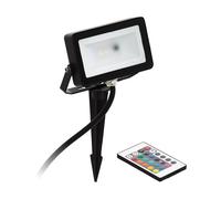 Loops IP44 Outdoor Recessed Ground Light Black Aluminium 10W Built in LED Loops Black