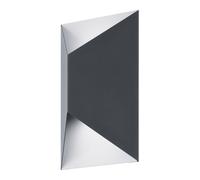 IP44 Outdoor Wall Light Anthracite & White Trapeze 2.5W Built in LED