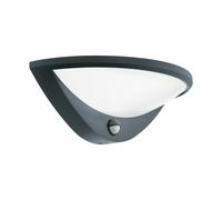 Loops IP44 Outdoor Wall Light & PIR Sensor Anthracite Aluminium 9.3W Built in LED
