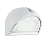 Loops IP44 Outdoor Wall Light White Aluminium 1 x 40W E27 Bulb Porch Lamp