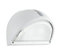 Loops IP44 Outdoor Wall Light White Aluminium 1 x 40W E27 Bulb Porch Lamp Loops White