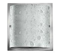 Loops IP44 Wall Light Bubble Art Glass Etched Bottom Polished Chrome LED G9 3.5W in Clear Loops Clear