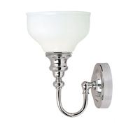 Loops IP44 Wall Light Contemporary Glass Shade Bulb Included Chrome LED G9 3.5W in Clear Loops Clear