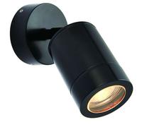 Loops IP65 Outdoor Adjustable Spotlight Satin Black GU10 Dimmable Accent Downlight Loops Black