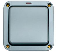 Loops Ip66 Outdoor 1 Gang Single Light Switch - 20A 2 Way & Neon Waterproof Garden