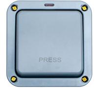 Loops Ip66 Outdoor 1 Gang Single Retractive Light Switch - 20A 2 Way & Neon Garden