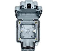 Loops Ip66 Outdoor 1 Gang Switch & Socket Enclosure - Waterproof Garden Plate Box