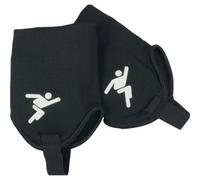 Loops Junior Black Ankle Protectors - Football Rugby Padded Joint Cover Stirrup Shoe