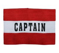 Loops Junior Captains Armband - Red - Football Rugby Sports Arm Bands - White Strap