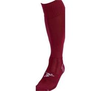 Loops Junior Size 12-2 Pro Football Socks - Plain Maroon - Ventilated Toe Protection