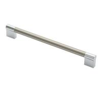 Loops Keyhole Bar Pull Handle 236 X 14mm 224mm Fixing Centres Satin Nickel & Chrome