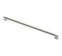 Loops Keyhole Bar Pull Handle 460 X 14mm 448mm Fixing Centres Satin Nickel & Chrome