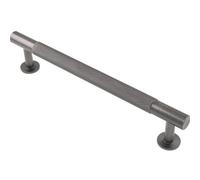 Loops Knurled Bar Door Pull Handle 190 X 13mm 160mm Fixing Centres Anthracite Grey