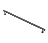 Loops Knurled Bar Door Pull Handle - 350mm X 13mm - 320mm Centres - Matt Black