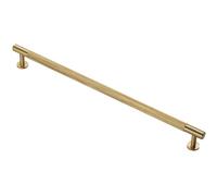 Loops Knurled Bar Door Pull Handle - 350mm x 13mm - 320mm Centres - Satin Brass in Metallics Loops Metallics