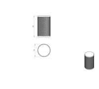 Loops Knurled Cylindrical Cupboard Door Knob 18mm Dia Satin Brass Cabinet Handle in Metallics Loops Metallics