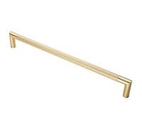 Loops Knurled Mitred Door Pull Handle 470 X 20mm 450mm Fixing Centres Satin Brass Pvd