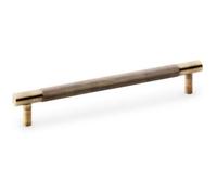 Loops Knurled T Bar Door Pull Handle - Antique Brass - 160mm Centres Premium Drawer