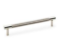Loops Knurled T Bar Door Pull Handle - Polished Nickel - 160mm Centres Premium Drawer