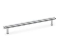 Loops Knurled T Bar Pull Handle - Polished Chrome - 224mm Centres Premium Drawer Door