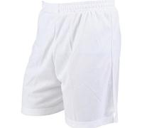 L - WHITE Adult Soft Touch Elasticated Training Shorts Bottoms - Football Gym