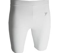 L - WHITE Adult Sports Baselayer Compression Shorts Bottoms - Unisex Training