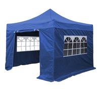 Loops Large 3X4.5M Pop-Up Gazebo With Waterproof Side Walls - Blue Outdoor Pavilion Tent