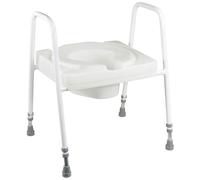 Loops Large One Piece Toilet Seat & Frame - Height Adjustable - 190kg Weight Limit Loops Multicolor