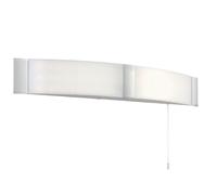 Loops LED Bathroom Wall Light 2x 6W Cool White IP44 Modern Curved Chrome Mirror Lamp Loops White