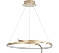 Loops LED Ceiling Pendant Light 32W Warm White Brushed Gold Loop Feature Strip Lamp Loops White