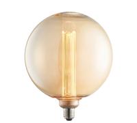 Loops LED Filament Lamp Bulb Amber Glass 2.8W LED E27 Warm White Globe Bulb Loops White