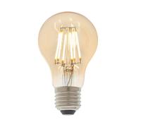 Loops LED Filament Lamp Bulb Dimmable 6W E27 GLS LED Amber Tinted Glass Warm White Loops White