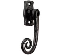 Loops Left Handed Espagnolette Window Fastener Locking Black Antique 24 x 58mm Loops Black