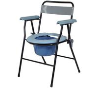 Loops Lightweight Folding Commode Chair - 7 Litre Pail with Lid - 130kg Weight Limit Loops Multicolor